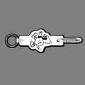 Key Clip W/ Key Ring & Strutting Cardinal (Mascot) Key Tag